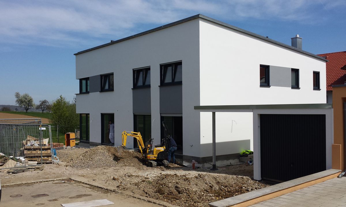 Doppelhaus Neubau – fertig
