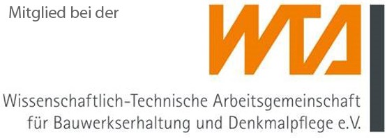 Mitglied der WTA – Wissenschaftlich-Technische Arbeitsgemeinschaft für Bauwerkserhaltung und Denkmalpflege e. V.